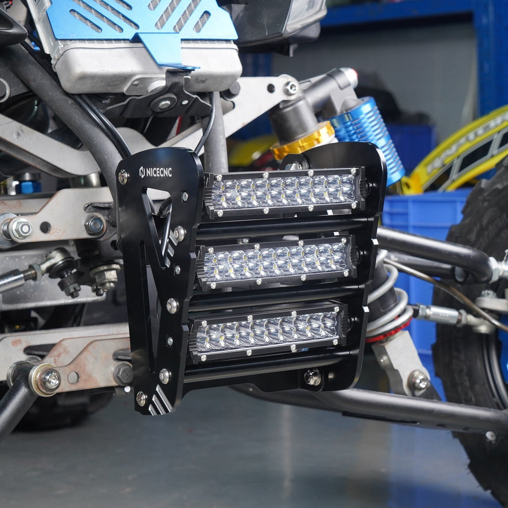 ATV Front Bumper w/LED Head Lights Bar Kit For Yamaha Raptor 700 R 2013-2026