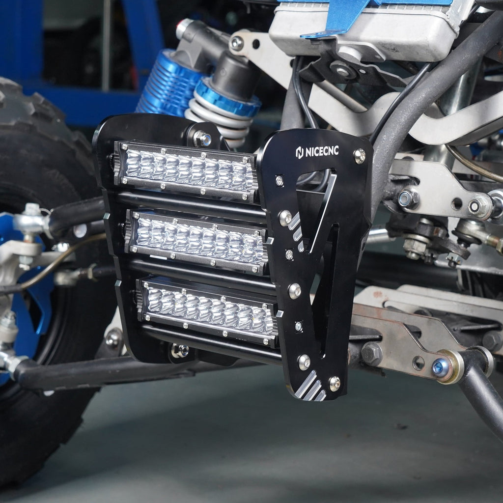 ATV Front Bumper w/LED Head Lights Bar Kit For Yamaha Raptor 700 R 2013-2026