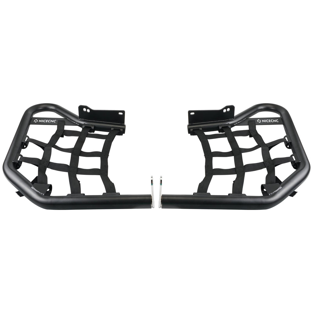 ATV Foot Peg Nerf Bars Heel Guards w/Webbing For Yamaha Raptor 700 700R 06-26