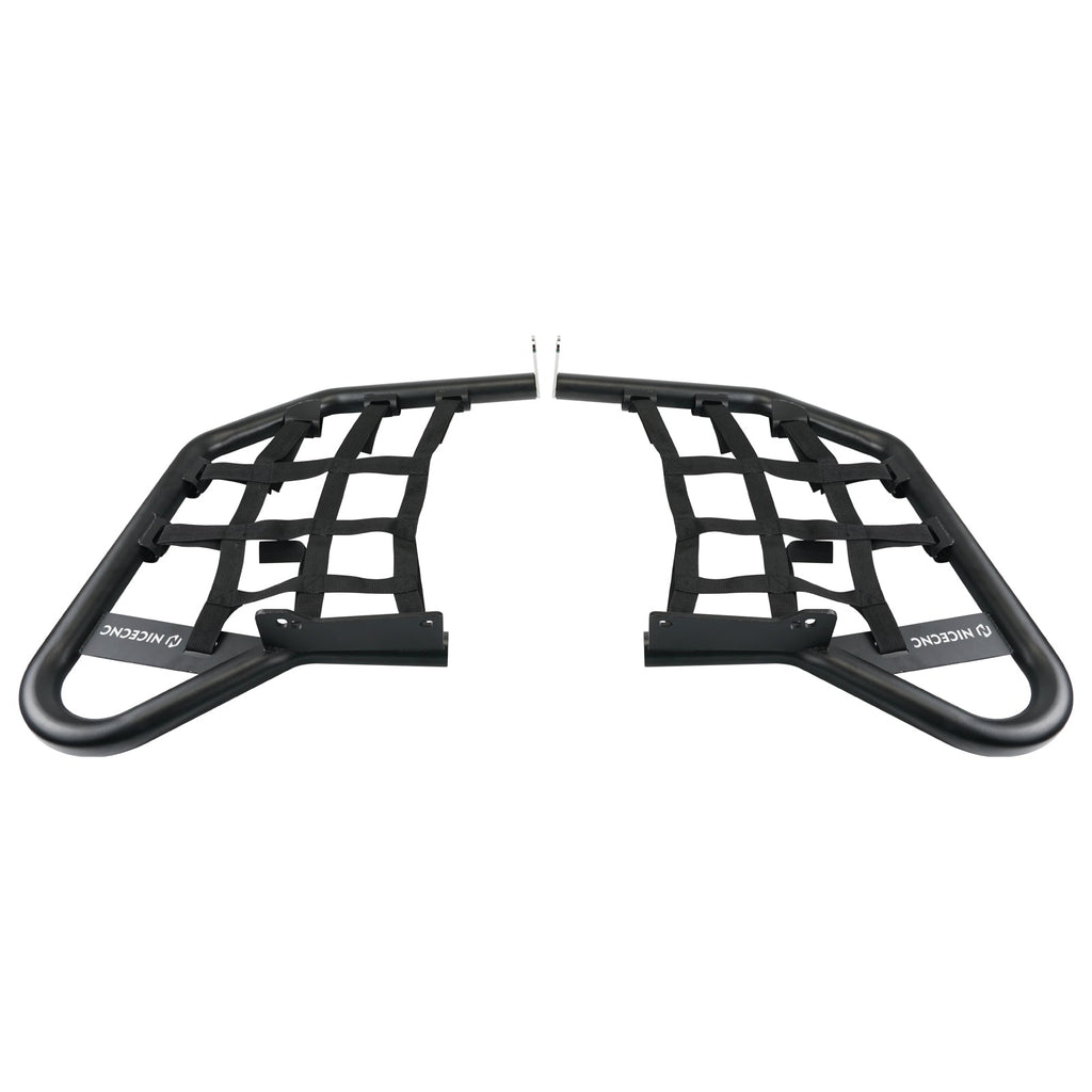 ATV Foot Peg Nerf Bars Heel Guards w/Webbing For Yamaha Raptor 700 700R 06-26