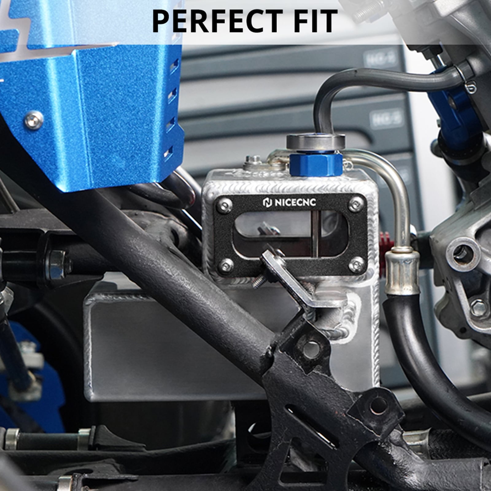 Transparent Oil Tank Cooler Reservoir Bottle For Yamaha Raptor 700 R 13-26