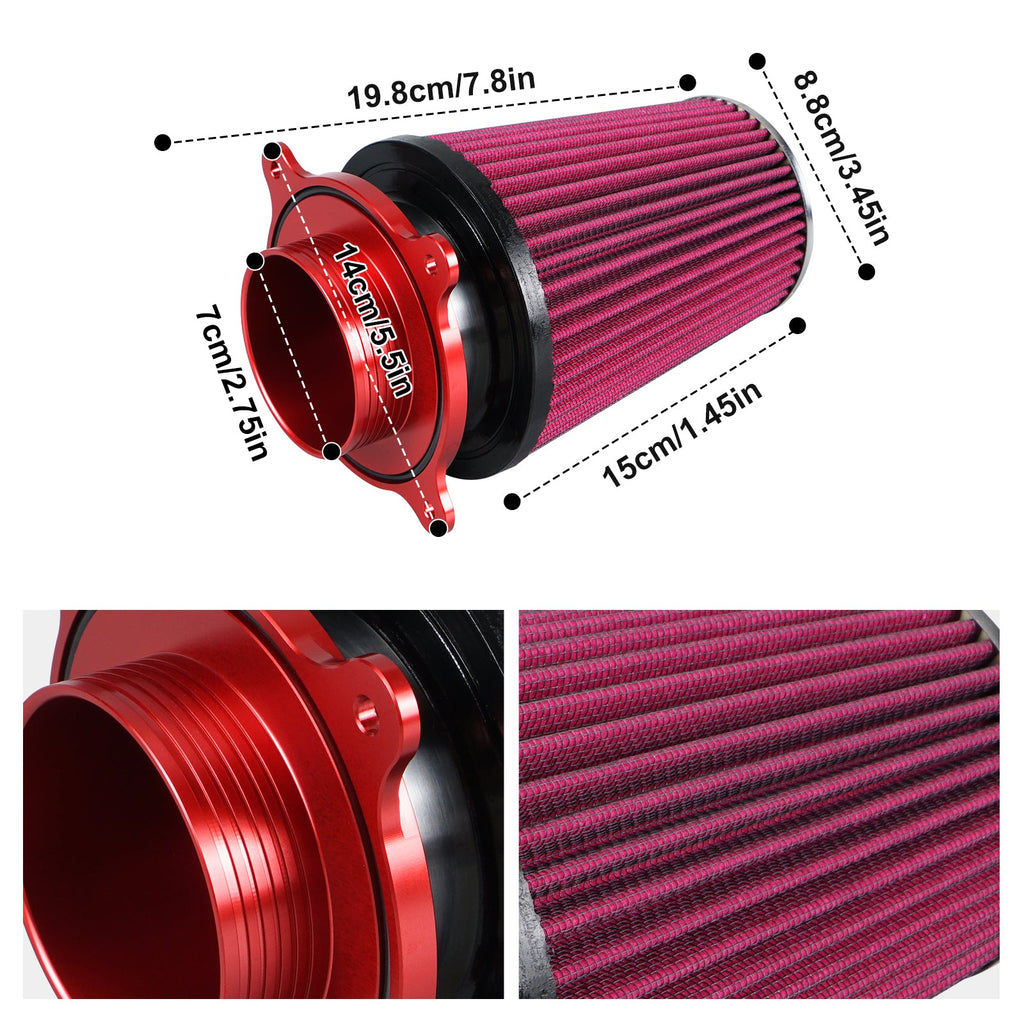 ATV High-Flow Air Filter Intake Cleaner Airbox Lid Cover Kit For Yamaha Raptor 700 R