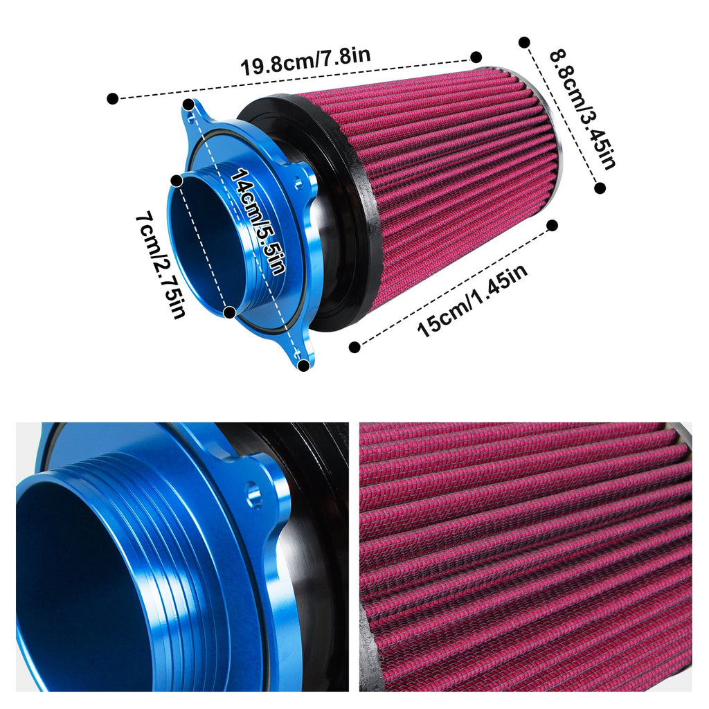 ATV High-Flow Air Filter Intake Cleaner Airbox Lid Cover Kit For Yamaha Raptor 700 R