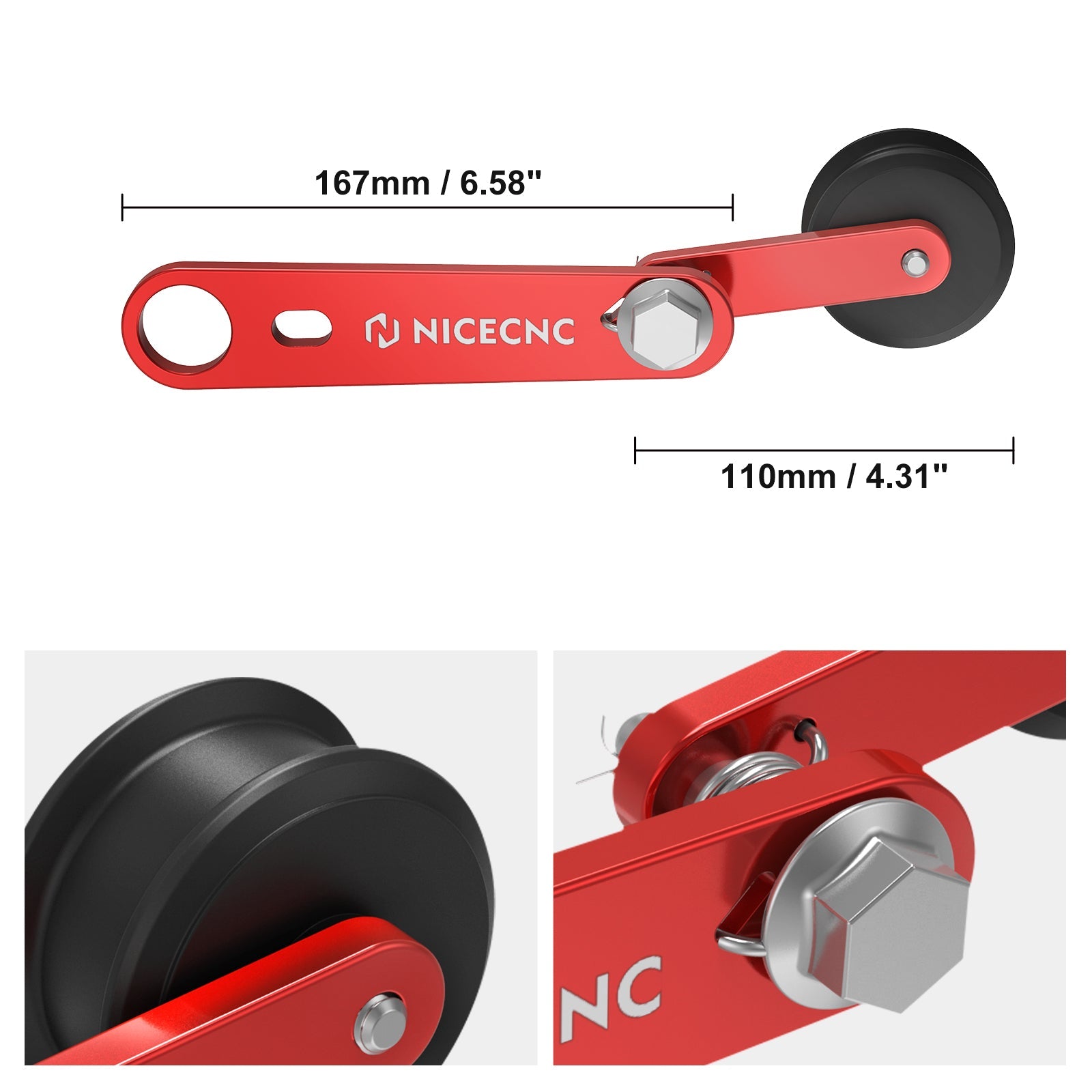 ATV Drive Chain Tensioner Roller Slider For Yamaha Raptor 700 700R 2013-2026
