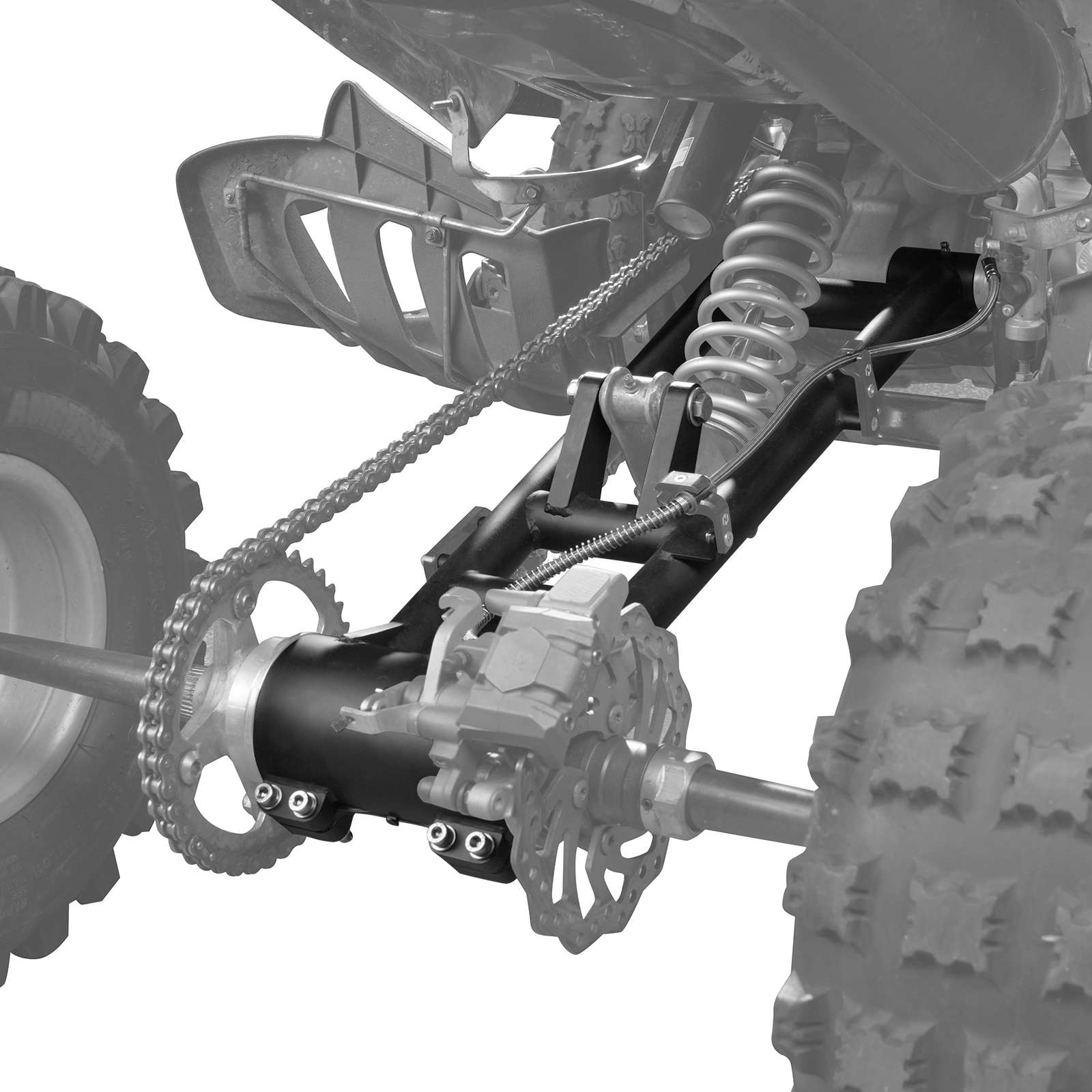 Extended +6" Swingarm & Rear Axle Bearing Carrier For Yamaha Raptor 700 R