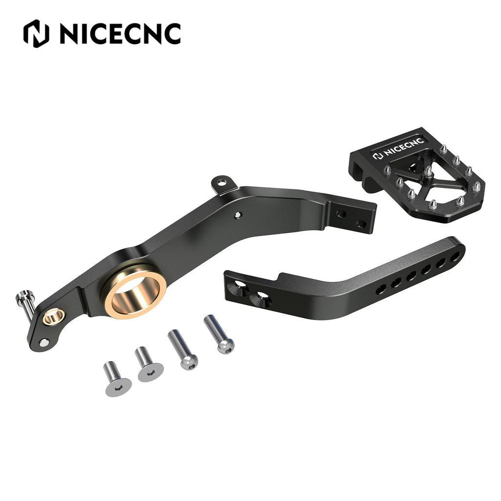ATV Folding Shift Lever + Adjustable Rear Foot Brake Pedal For Yamaha Raptor 700 R 13-26
