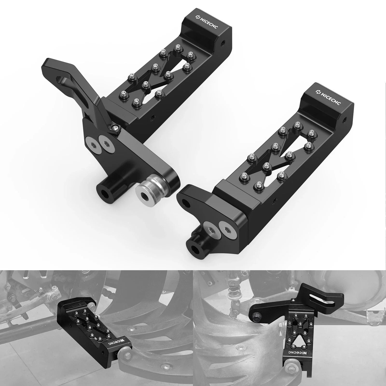 Foot Pegs Footrest Pedals Assembly Kit For Yamaha Raptor 700 R 2006-2023