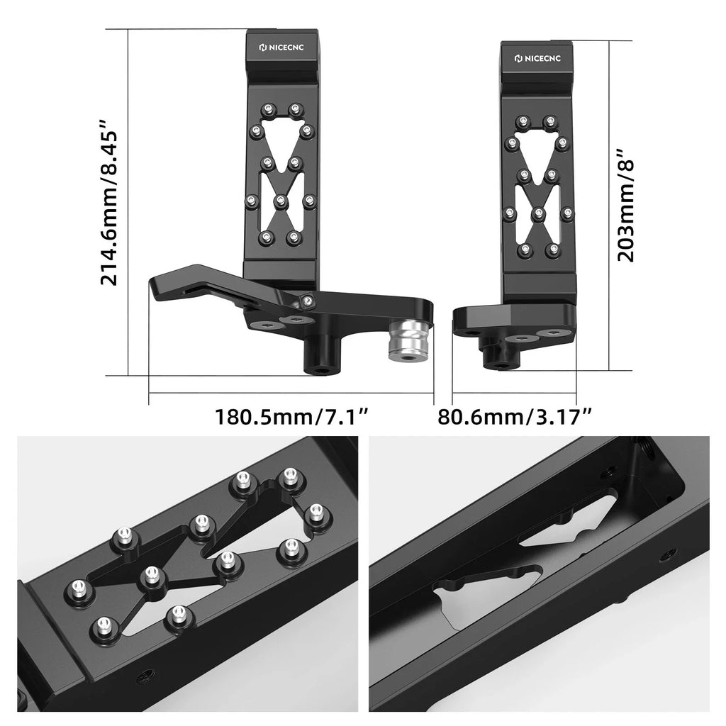Foot Pegs Footrest Pedals Assembly Kit For Yamaha Raptor 700 R 2006-2023