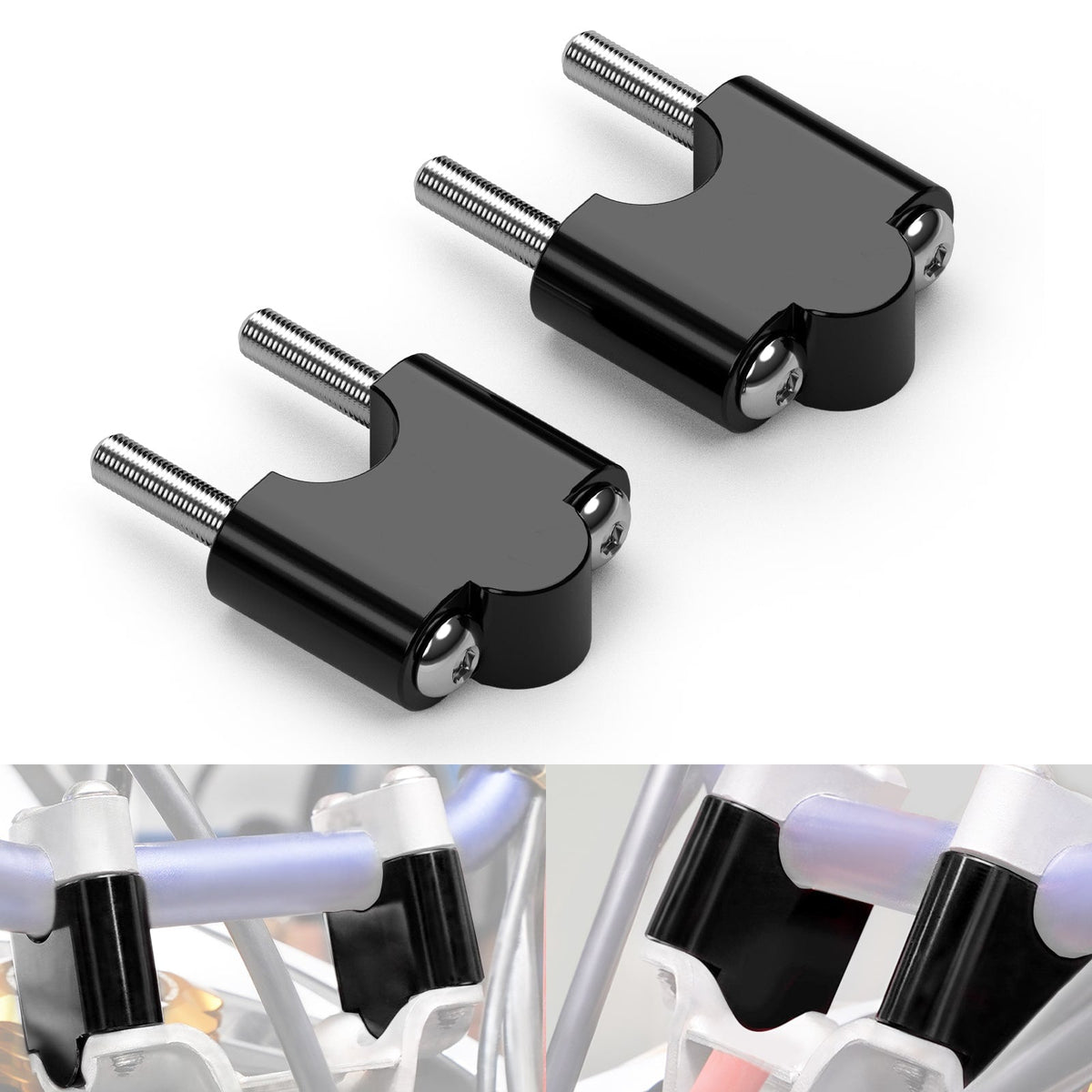 1.5" Handle Bar Clamps Mount Risers For Yamaha Raptor 700 R 2013-2026