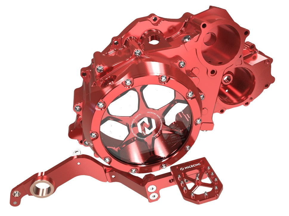 Transparent Clutch Crankcase Cover & Brake Pedal For Yamaha Raptor 700 R 2006-2025