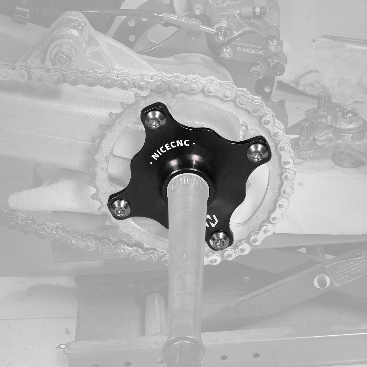 Rear Wheel Axle Collar Sprocket Hub For Yamaha Raptor 700 R 2006-2025