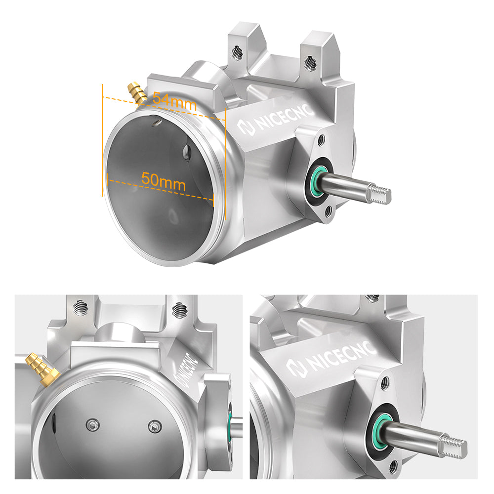 50MM Diameter Throttle Body Assembly Kit For Yamaha Raptor 700 R 2008-2026