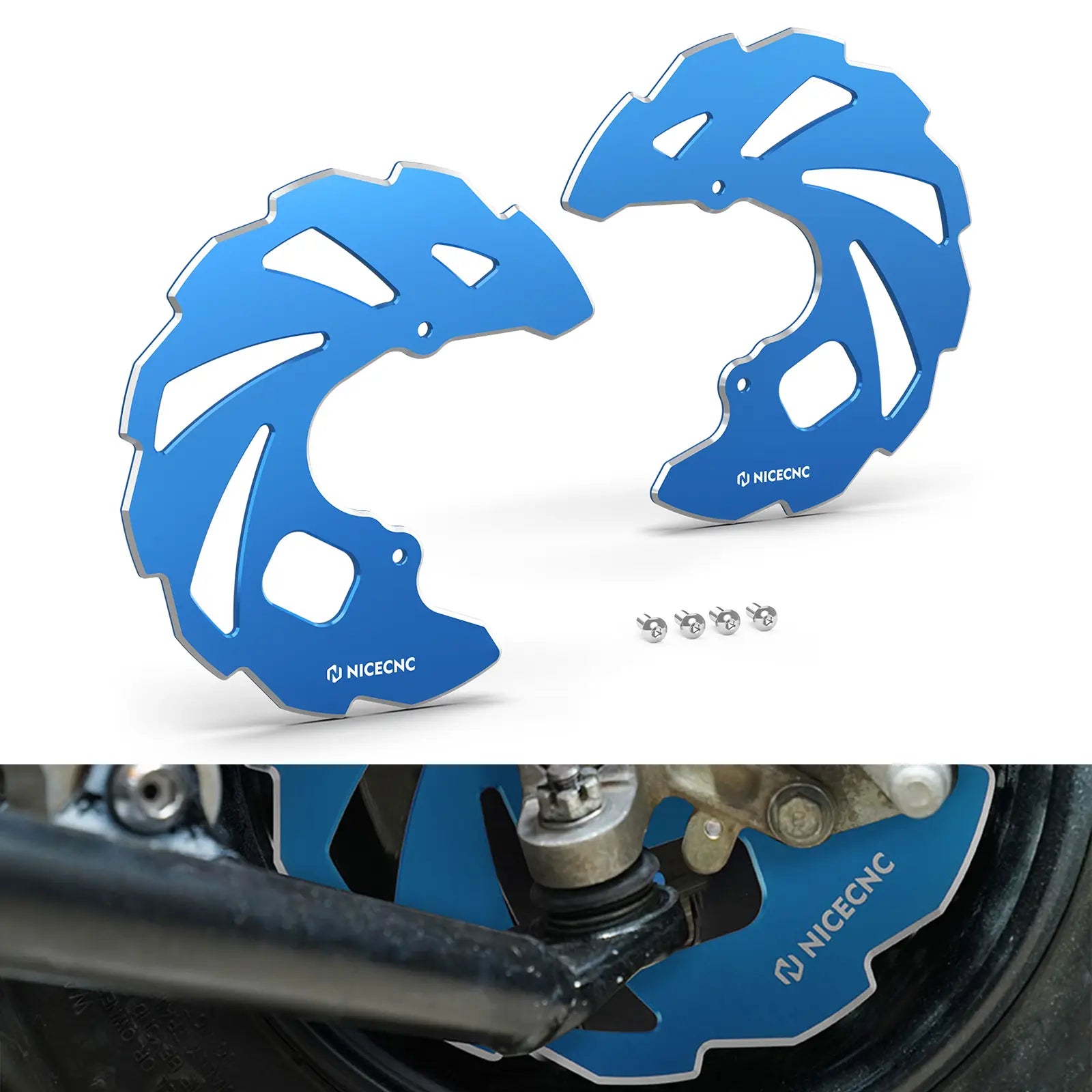 Front Brake Disc Rotor Guards For Yamaha Raptor 700 R 06-26 YFZ450R 09-24