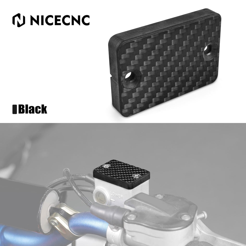 ATV Carbon Fiber Front Brake Reservoir Cover For Yamaha Raptor 700 250 Grizzly 700