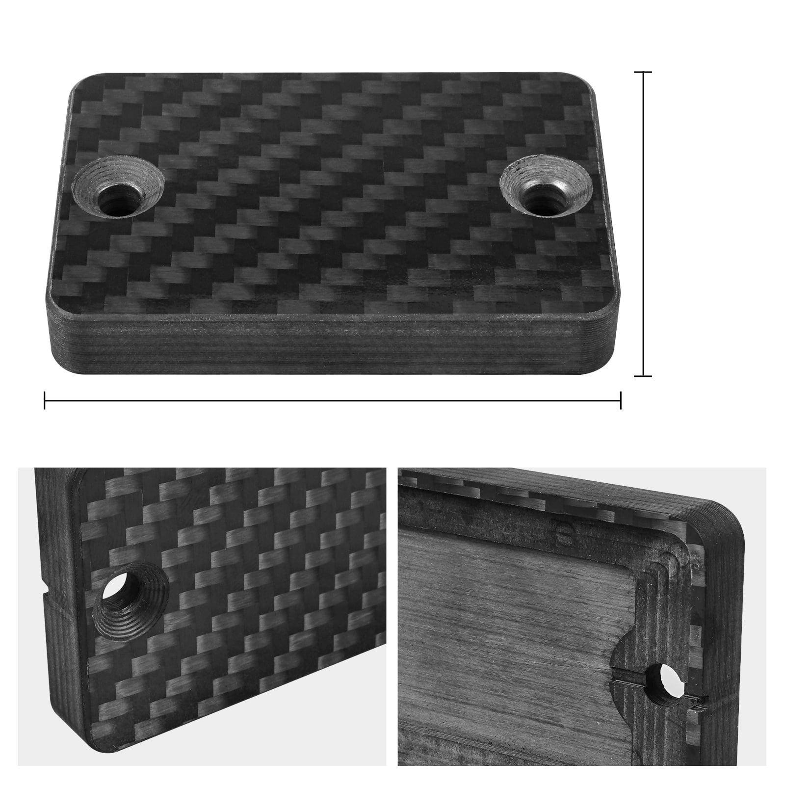 ATV Carbon Fiber Front Brake Reservoir Cover For Yamaha Raptor 700 250 Grizzly 700