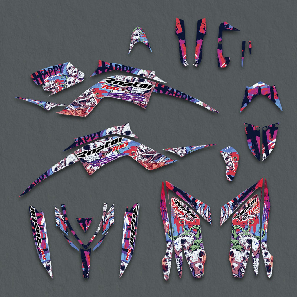 ATV Decals Full Graphics Protection Stickers Set For YAMAHA RAPTOR 700 2013-2023