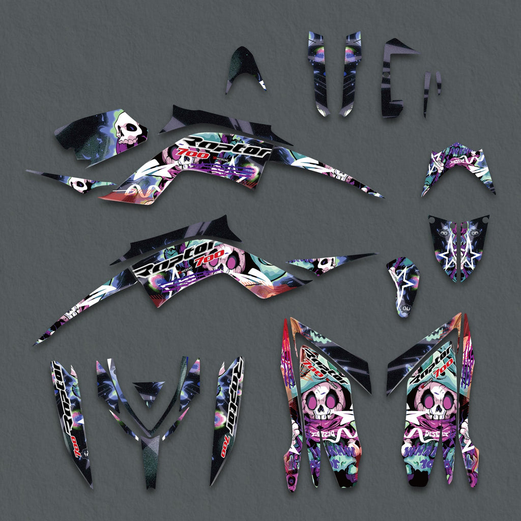 ATV Decals Full Graphics Protection Stickers Set For YAMAHA RAPTOR 700 2013-2023