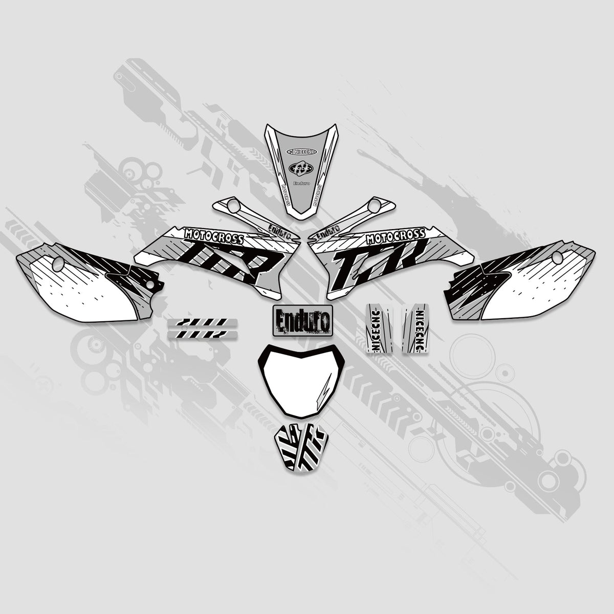 Motorcycle Full Graphics Decals Stickers Set For YAMAHA TTR110 ALL YEARS