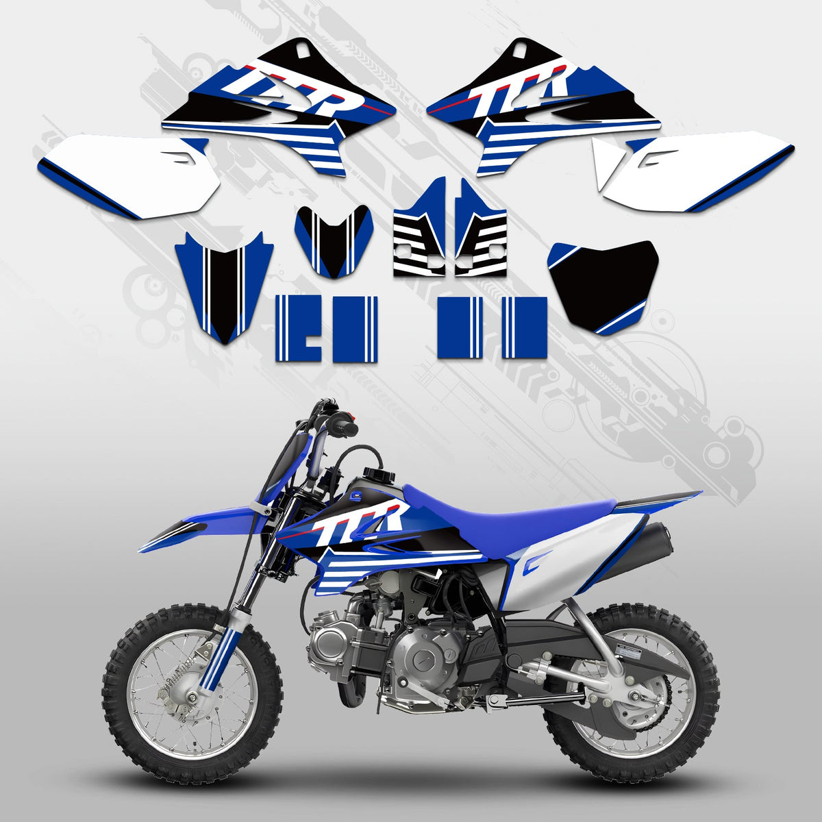 Motorcycle Full Graphics Decals Stickers Kit For YAMAHA TTR50 2006-2015