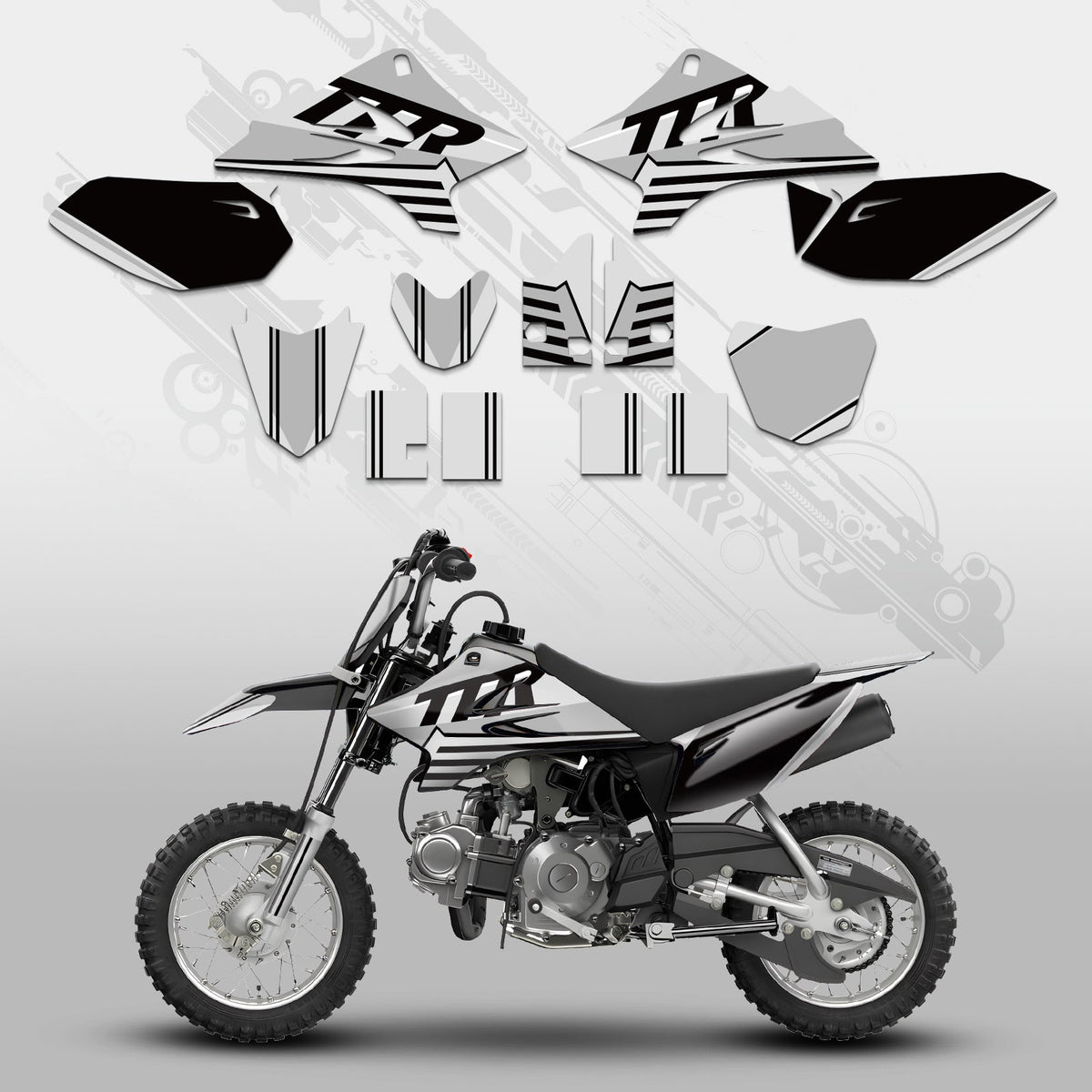 Motorcycle Full Graphics Decals Stickers Kit For YAMAHA TTR50 2006-2015