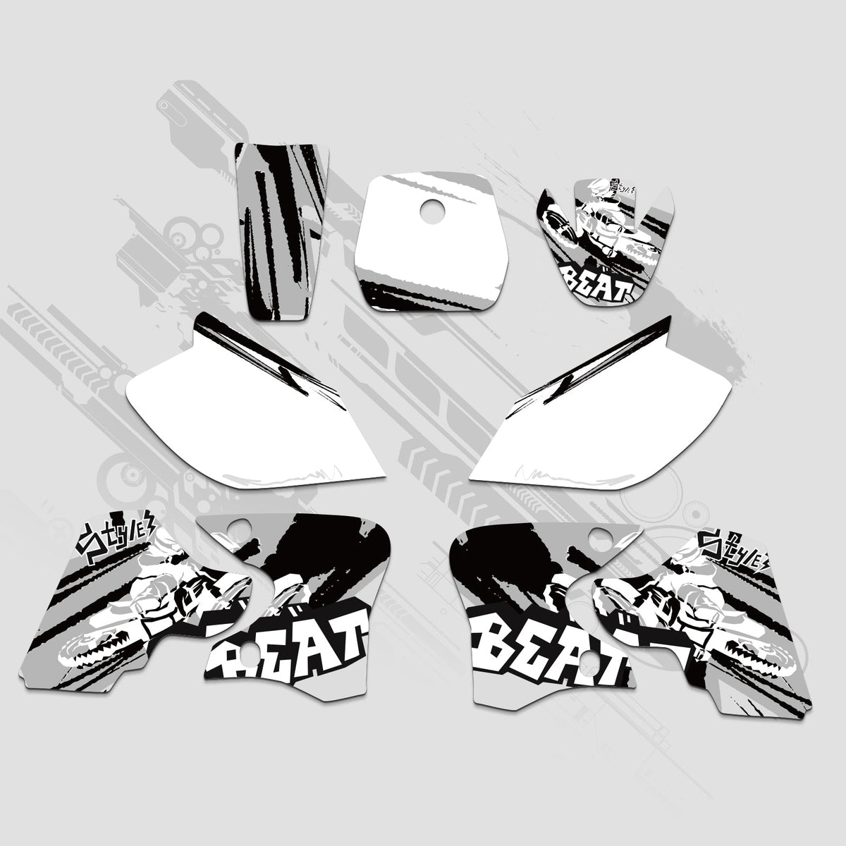 Motorcycle Full Graphics Decals Stickers Set For YAMAHA TTR90 2000-2007