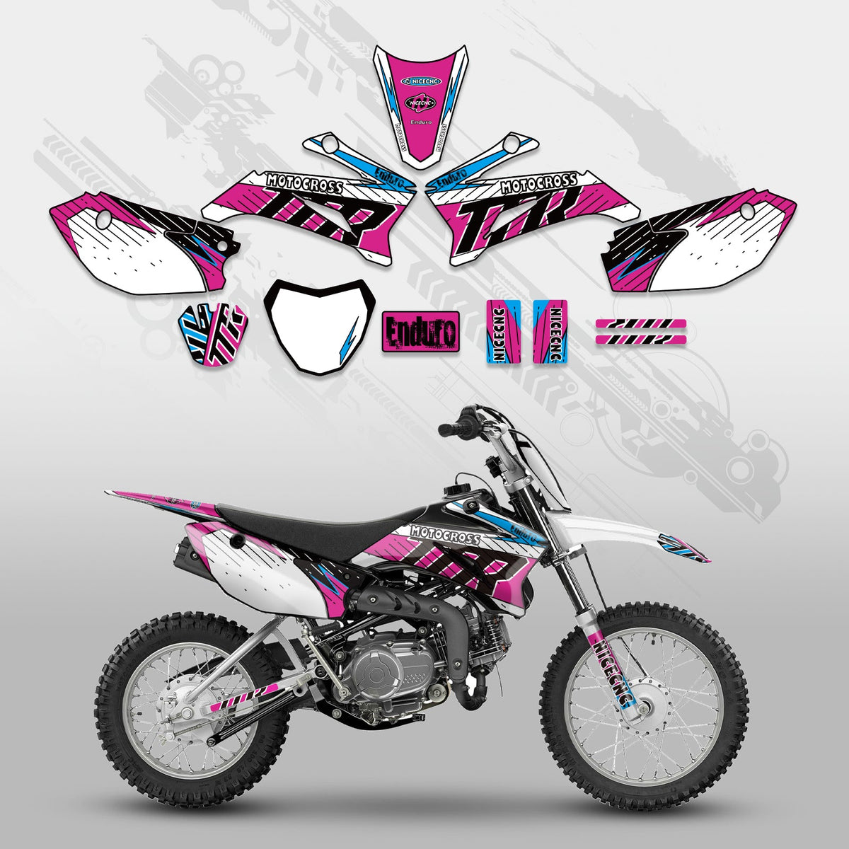 Motorcycle Full Graphics Decals Stickers Set For YAMAHA TTR110 ALL YEARS