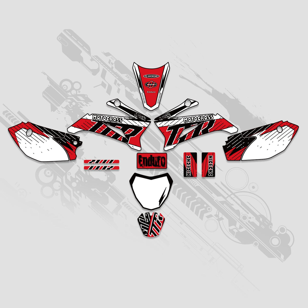 Motorcycle Full Graphics Decals Stickers Set For YAMAHA TTR110 ALL YEARS