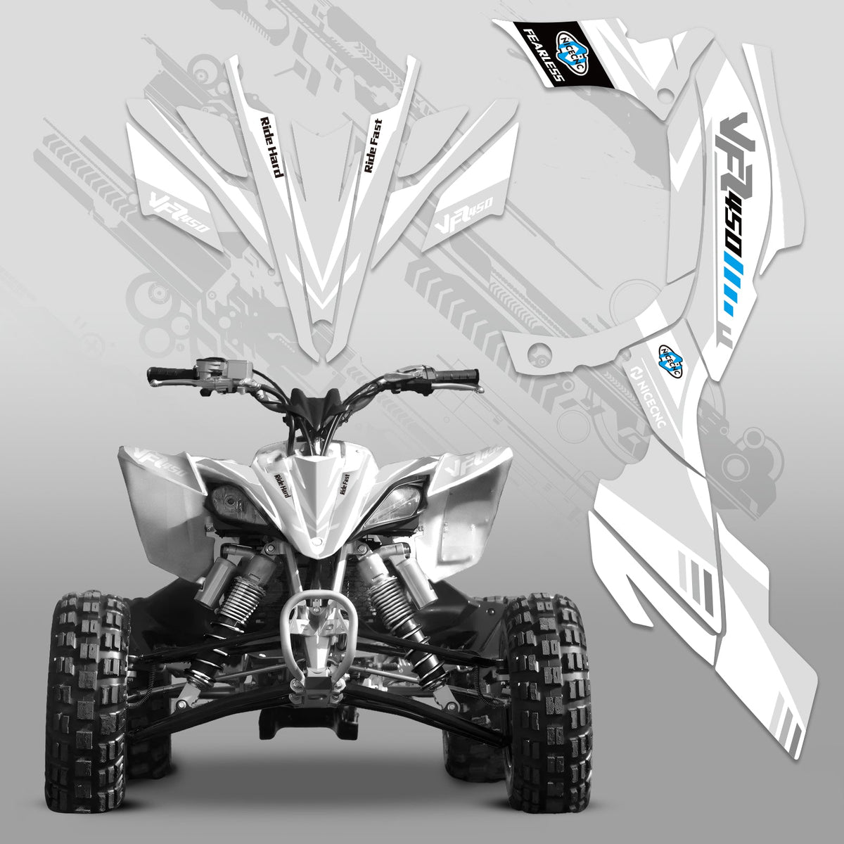 ATV Full Graphics Decals Stickers Set For YAMAHA YFZ450R YFZ450X 2009-2013