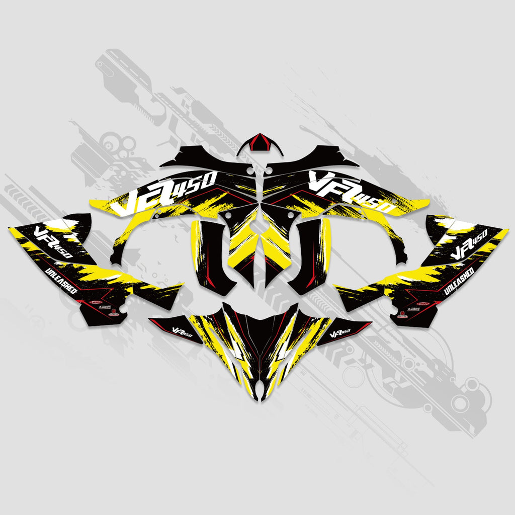 ATV Full Graphics Decals Stickers Kit For YAMAHA YFZ450R 2014-2022