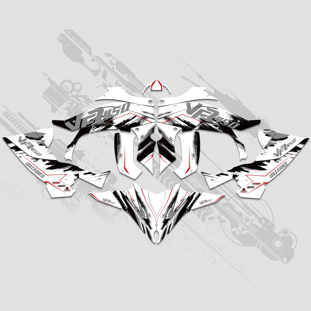 ATV Full Graphics Decals Stickers Kit For YAMAHA YFZ450R 2014-2022