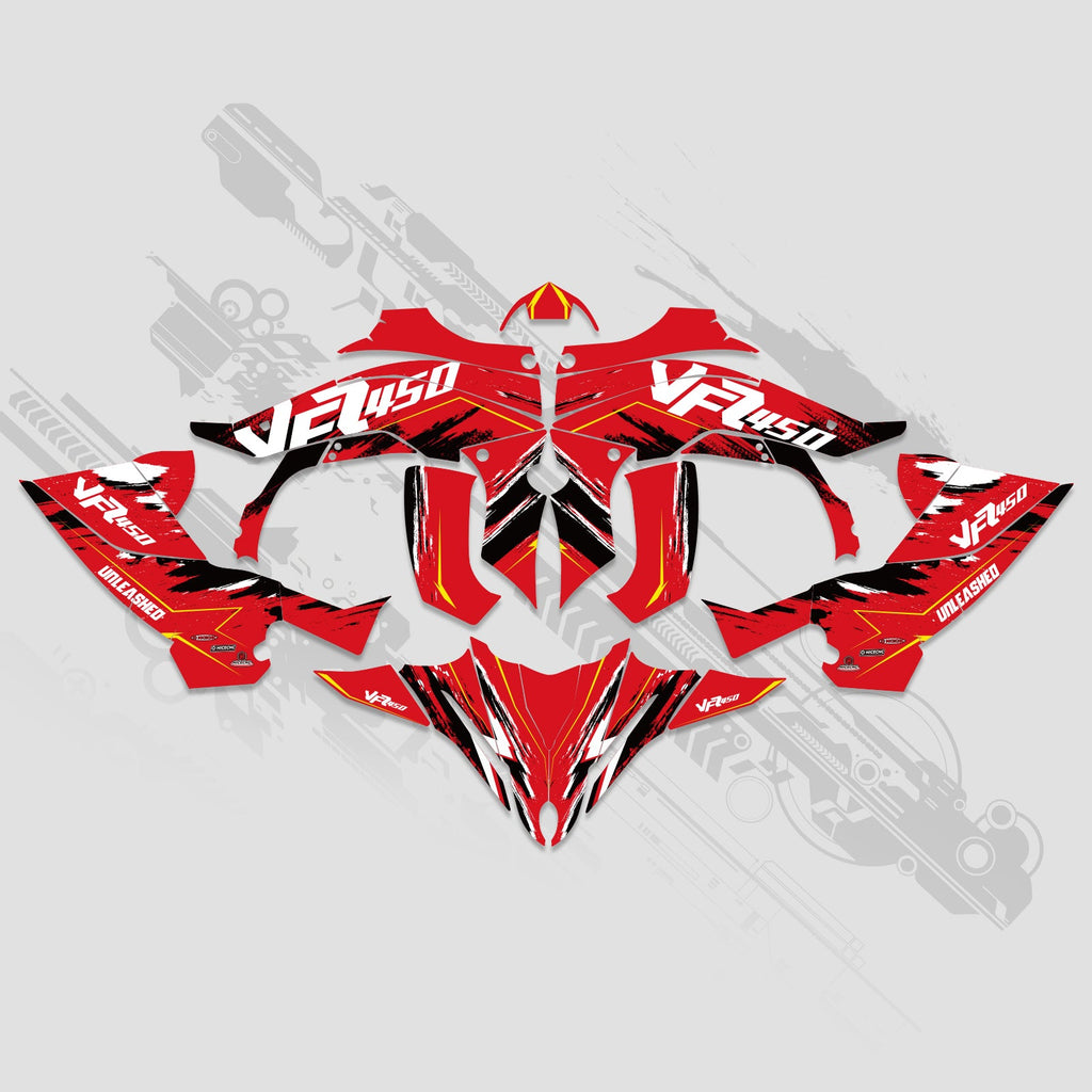 ATV Full Graphics Decals Stickers Kit For YAMAHA YFZ450R 2014-2022