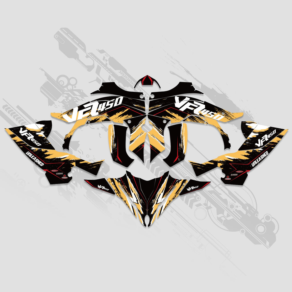 ATV Full Graphics Decals Stickers Kit For YAMAHA YFZ450R 2014-2022