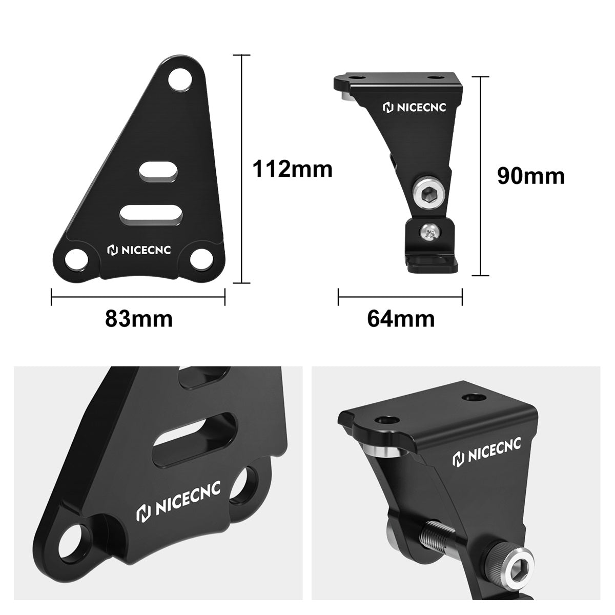3PCS Engine Stays Mounting Brackets Set For Yamaha YFZ450R 2009-2025