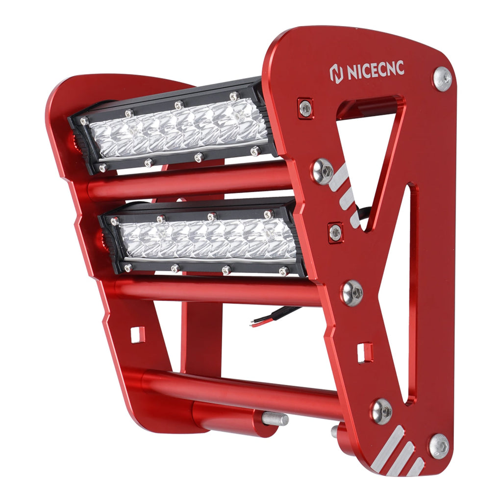 Front Bumper w/LED Dual Lights Bar Kit For Yamaha YFZ450R 2009-2024