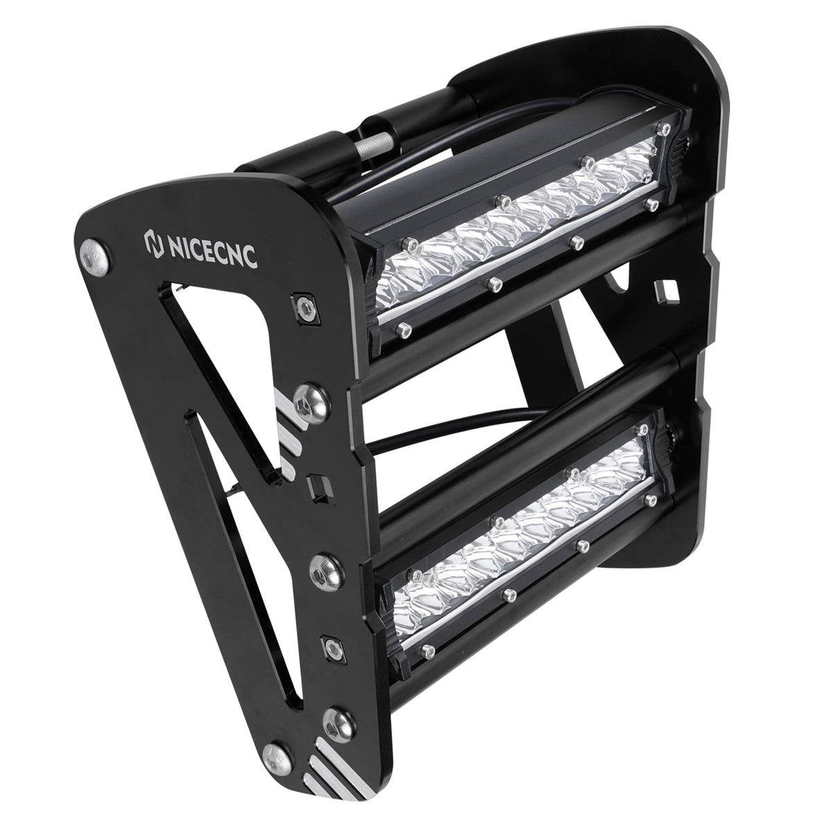 Front Bumper w/LED Dual Lights Bar Kit For Yamaha YFZ450R 2009-2024