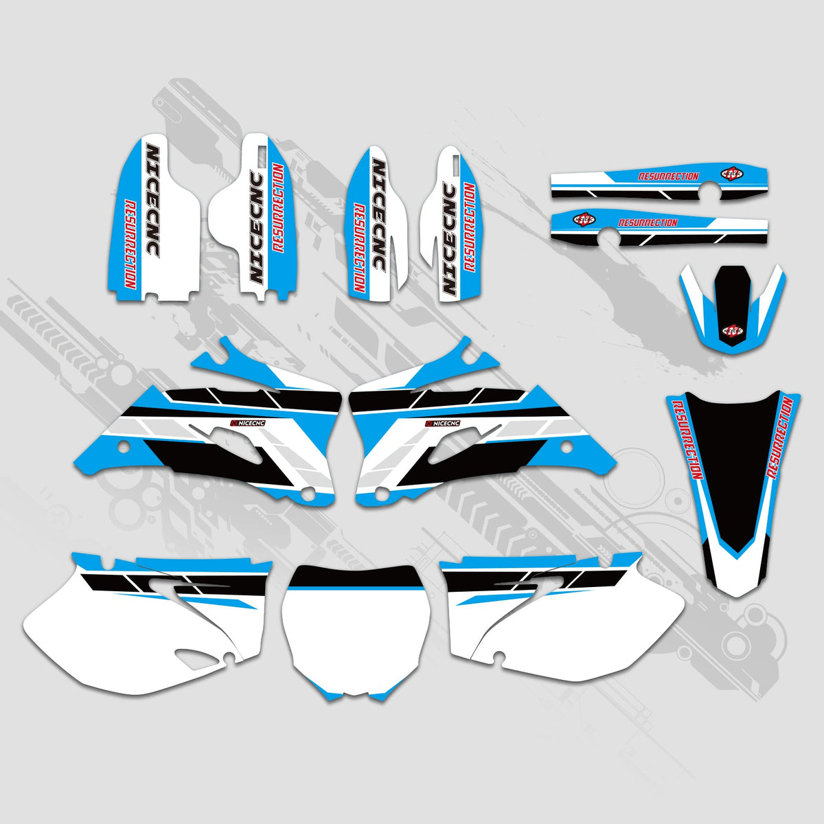 Motorcycle Full Graphics Decals Stickers Set For YAMAHA YZ250F / YZ450F 2006-2009