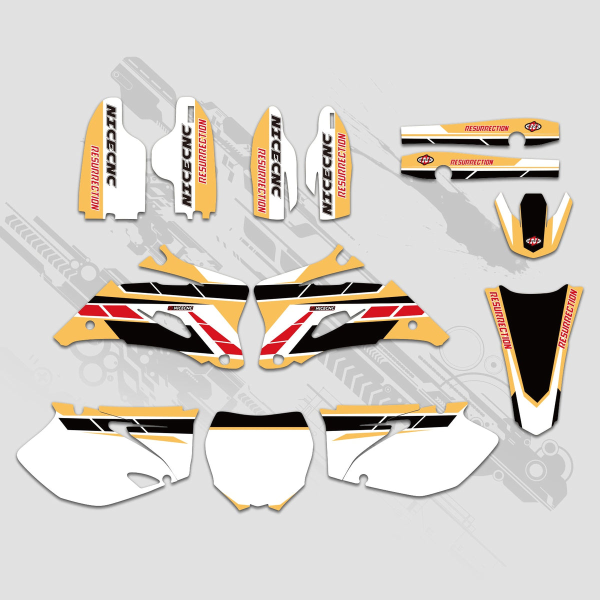 Motorcycle Full Graphics Decals Stickers Kit For YAMAHA YZ250F YZ450F 2006-2009